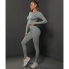  Жіночий жіночий фітнес костюм Crop top+Leggings 05 (SLEET)