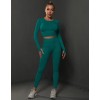  Жіночий жіночий фітнес костюм Crop top+Leggings 05 (Harbor)