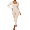 Жіночий безшовний комбенізон у рубчик Leggings Body Crop top Rib (Crema) Жіночий безшовний комбенізон у рубчик Leggings Body Crop top Rib (Crema)