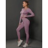  Жіночий жіночий фітнес костюм Crop top+Leggings 05 (Rosy pink)