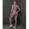  Жіночий жіночий фітнес костюм Crop top+Leggings 05 (Rosy pink)