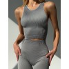 Женскиу бесшовный топ в рубчик на широких бретелях Halter top Rib (ULTIMATE GREY) Женскиу бесшовный топ в рубчик на широких бретелях Halter top Rib (ULTIMATE GREY)