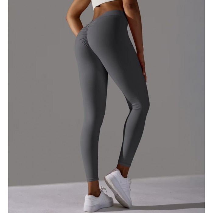 Легінси з V-подібною збіркою Leggings PUSH-UP Double model 59 (Grafite)