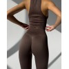 Бесшовные леггинсы в рубчик с Пуш- ап Leggings Rib Push-Up (DEEP TAUPE)