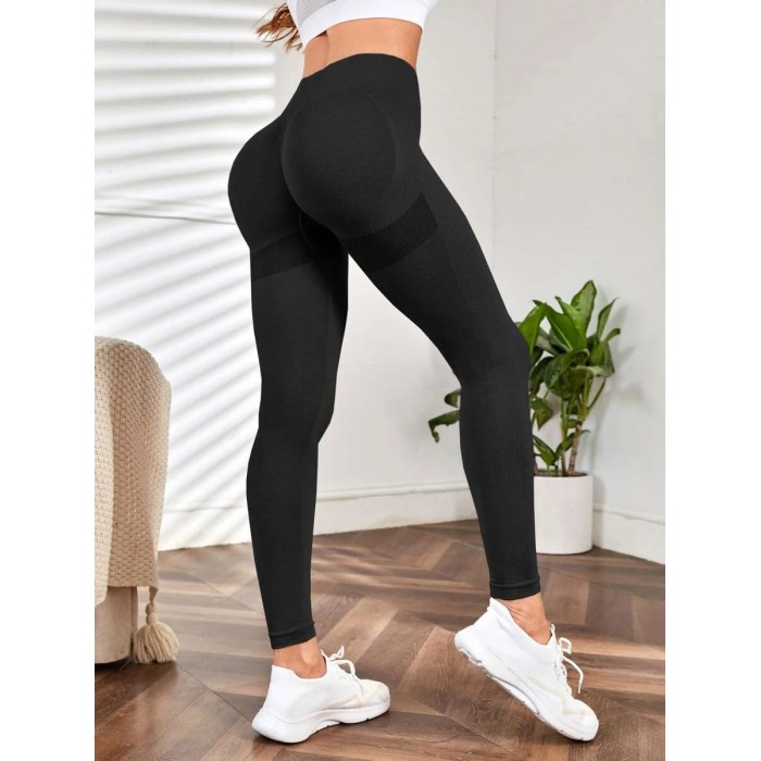Легінси для фітнесу з подвійним пуш-ап ефектом Leggings Push up 03 (BLACK) Легінси для фітнесу з подвійним пуш-ап ефектом Leggings Push up 03 (BLACK)