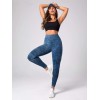 Бесшовные леггинсы с двойным Пуш-Ап для занятия спортом Leggings Push up NET 12 (BLUMARINE)