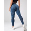 Бесшовные леггинсы с двойным Пуш-Ап для занятия спортом Leggings Push up NET 12 (BLUMARINE)