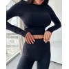 Безшовний рашгард для фітнесу та йоги Giulia Crop Top (BLACK) Безшовний рашгард для фітнесу та йоги Giulia Crop Top (BLACK)