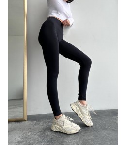 Плотные женские бесшовные леггинсы GIULIA Leggings 02 (BLACK)