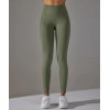Безшовні жакардові легінси з ефектом накладних швів Leggings Touch 14 (OLIVE)
