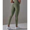 Безшовні жакардові легінси з ефектом накладних швів Leggings Touch 14 (OLIVE)