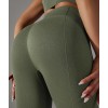 Безшовні жакардові легінси з ефектом накладних швів Leggings Touch 14 (OLIVE)