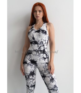 Женский мраморный комбенизон Leggings Body Cannota Marble 21 (bianco)