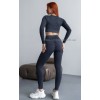 Жіночий безшовний комплект в рубчик Leggings Rib + Crop Top 17 (Nero) Жіночий безшовний комплект в рубчик Leggings Rib + Crop Top 17 (Nero)