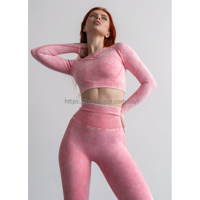 Костюм для фітнесу рашгард з легінсами Пуш-ап Crop top+Leggings 04 (Blossom) Костюм для фітнесу рашгард з легінсами Пуш-ап Crop top+Leggings 04 (Blossom)