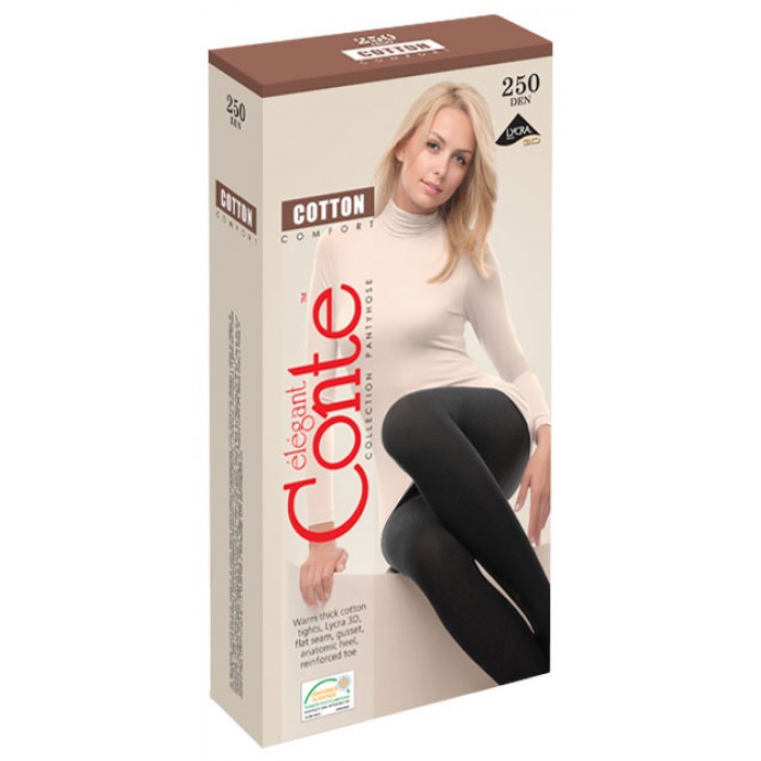 Колготки с хлопком Conte COTTON 250 den