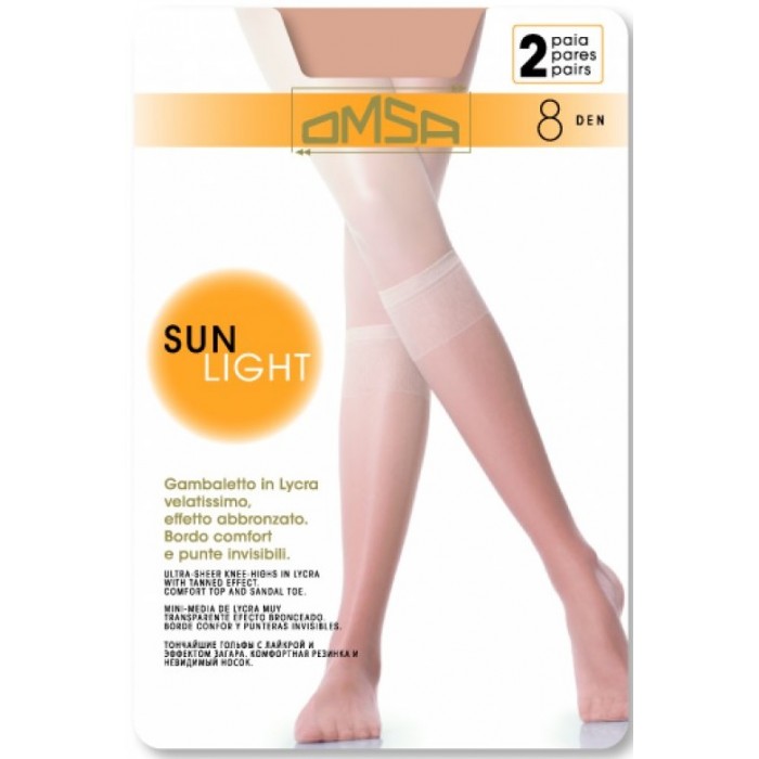 Тонкі гольфи OMSA Sun Light 8 gambaletto