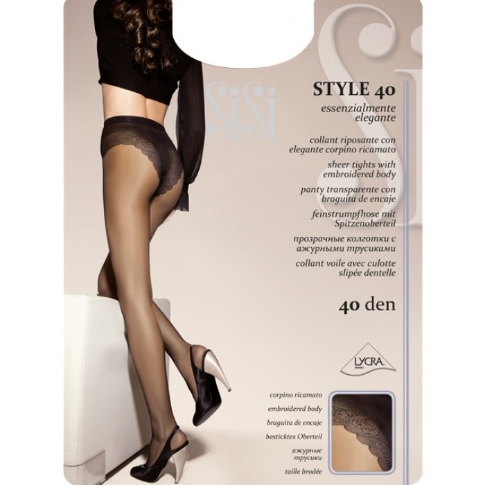 Колготки с ажурными трусиками SISI Style 40 Колготки с ажурными трусиками SISI Style 40